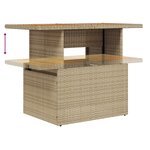 vidaXL Ensemble de Salle à Manger de Jardin 9 Pièces avec Coussins Beige Poly Rattan Acacia