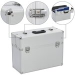 vidaXL Boîte à outils 47 x 36 x 20 cm Argenté Aluminium