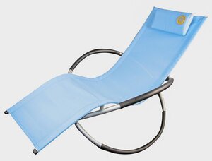 Transat à bascule o'sun - structure pliable et confortable - couleur : bleu M
