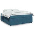 vidaXL Sommier à lattes de lit et matelas Bleu foncé 180x200cm Velours