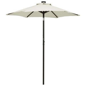 vidaXL Parasol avec lumières LED Sable 200x211 cm Aluminium