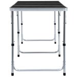 vidaXL Table pliable de camping Gris Aluminium 180x60 cm