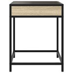 vidaXL Table de chevet avec LED infini chêne sonoma 40x40x51 cm