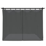 vidaXL Tonnelle avec rideaux anthracite 3x3 m acier