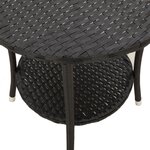 vidaXL Chaises inclinables de jardin lot de 2 et table résine tressée