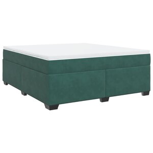 vidaXL Sommier à lattes de lit et matelas Vert foncé 180x200cm Velours