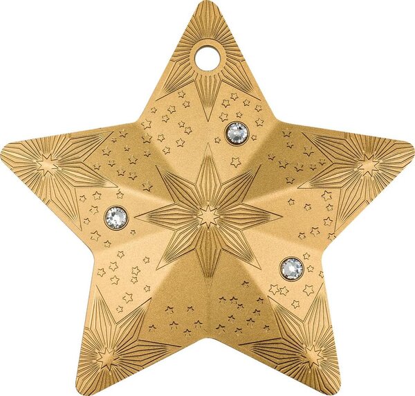 Pièce de monnaie en Argent 5 Dollars g 31.1 (1 oz) Millésime 2024 Holiday Ornament STARRY SKY