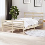 vidaXL Cadre de lit bois de pin massif 120x190 cm petit double