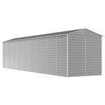 vidaXL Abri de jardin gris clair 191x810x198 cm acier galvanisé