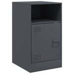 vidaXL Tables de chevet 2 Pièces anthracite 34 5x39x62 cm acier