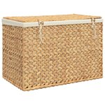 vidaXL Panier à linge avec 3 sections 75x42 5x52 cm hyacinthe d'eau