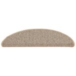 vidaXL Tapis de marches d'escalier 15 Pièces Marron 56x17x3 cm