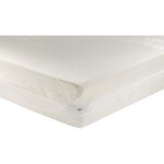 Matelas bébé droit polybambou déhoussable lavable - Blanc - 100 x 50 cm