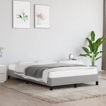 vidaXL Cadre de lit Gris clair 120x200 cm Tissu