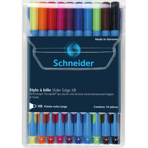 Pochette de 10 stylos à bille Slider Edge Pte Extra Large, Multicolore SCHNEIDER