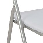 vidaXL Chaises pliantes à manger lot de 6 blanc similicuir