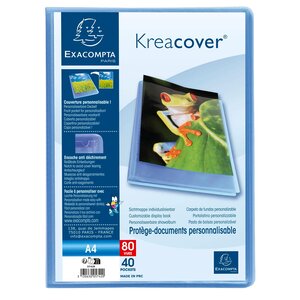 Protège-documents En Polypropylène Semi Rigide Kreacover® Chromaline 120 Vues - A4 - Bleu - X 10 - Exacompta