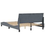 vidaXL Cadre de lit avec tête de lit Gris foncé 140x200 cm Velours