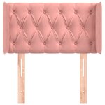 vidaXL Tête de lit avec oreilles Rose 83x16x78/88 cm Velours