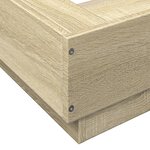 vidaXL Cadre de lit chêne sonoma 100x200 cm bois d'ingénierie