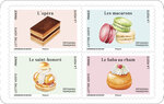 Carnet de 12 timbres - Pâtisseries françaises - Lettre verte