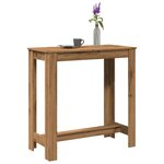 vidaXL Table de bar chêne artisanal 102x50x103 5 cm bois d'ingénierie