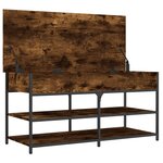vidaXL Banc à chaussures chêne fumé 100x42 5x50 cm bois d'ingénierie