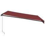 vidaXL Auvent manuel rétractable bordeaux 400x350 cm