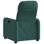 vidaXL Fauteuil inclinable électrique Vert foncé Tissu