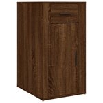vidaXL Bureau avec armoire chêne marron bois d'ingénierie