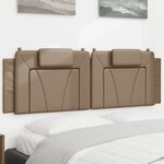 vidaXL Coussin de tête de lit cappuccino 160 cm similicuir