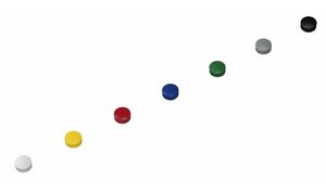 Boite de 10 Aimants MAULsolid Ø 15 mm Puiss. 0,15 kg Assorti MAUL