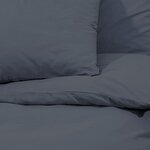 vidaXL Ensemble de housse de couette Anthracite 200x200 cm Coton
