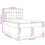vidaXL Sommier à lattes de lit avec matelas Taupe 140x200 cm Tissu