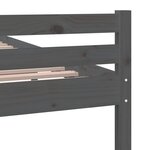 vidaXL Cadre de lit Gris Bois massif 160x200 cm