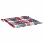 vidaXL Coussins de chaise de jardin lot de 4 carreaux rouges 40x40x3cm