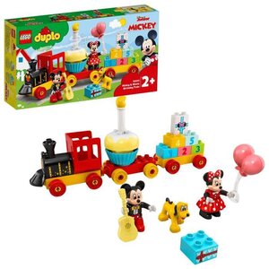 Lego 10941 duplo disney le train d'anniversaire de mickey et minnie jouet pour enfant de 2 ans et plus avec train et figurines