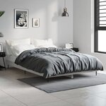 vidaXL Cadre de lit sonoma gris 120x190 cm bois d'ingénierie