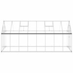vidaXL Serre avec cadre de base argenté 445x169x195 cm aluminium