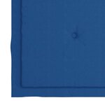 vidaXL Chaises de jardin lot de 2 avec coussins bleu royal Teck massif