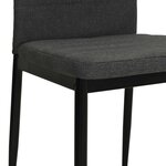 vidaXL Chaises à manger lot de 2 gris foncé tissu