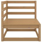 vidaXL Salon de jardin 2 Pièces avec coussins Marron miel Bois de pin