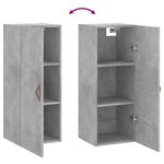 vidaXL Armoire murale gris béton 34 5x34x90 cm