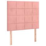 vidaXL Cadre de lit avec tête de lit Rose 80x200 cm Velours