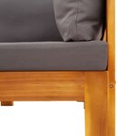 vidaXL Salon de jardin avec coussins 3 Pièces bois massif d'acacia