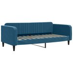 vidaXL Lit de jour avec lit gigogne bleu 90x200 cm velours