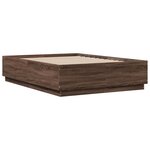 vidaXL Cadre de lit chêne marron 140x190 cm bois d'ingénierie