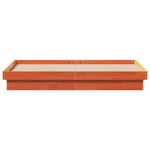 vidaXL Cadre de lit à LED sans matelas 160x200 cm bois massif