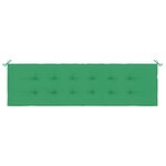 vidaXL Coussin de banc de jardin vert 180x50x3 cm tissu oxford