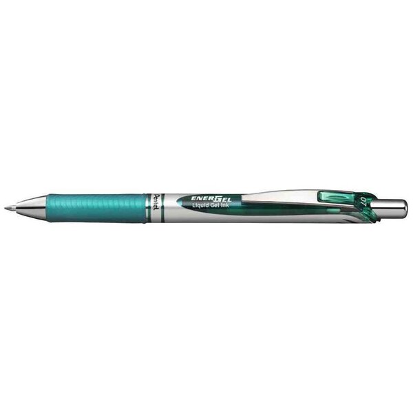 Stylo roller encre gel rétractable energel bl77 pointe 0 7 mm turquoise pentel